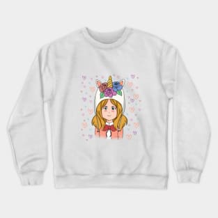 anime unicorn Crewneck Sweatshirt